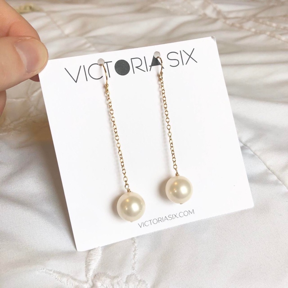 Anthropologie Pearl Drop Earrings